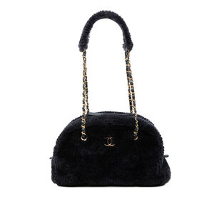 Pre-Loved Chanel Coco Neigh Large Quilted Shearling Bowling Bag